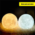 3D Printed Moon Lamp Rechargeable - AMAZEALL.STORE