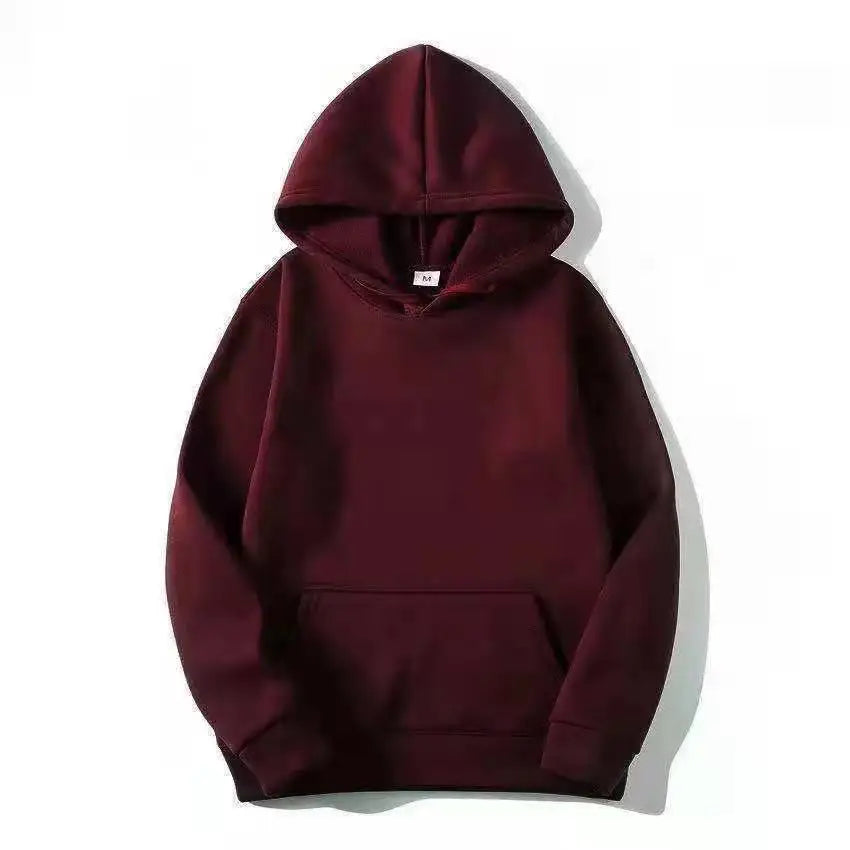 Men Woman Hoodies Sweatshirts Fashion Solid color Red Black Gray Pink Hooded Hip Hop fleece Hoody Mens Brand Hoodie Streetwear - AMAZEALL.STORE