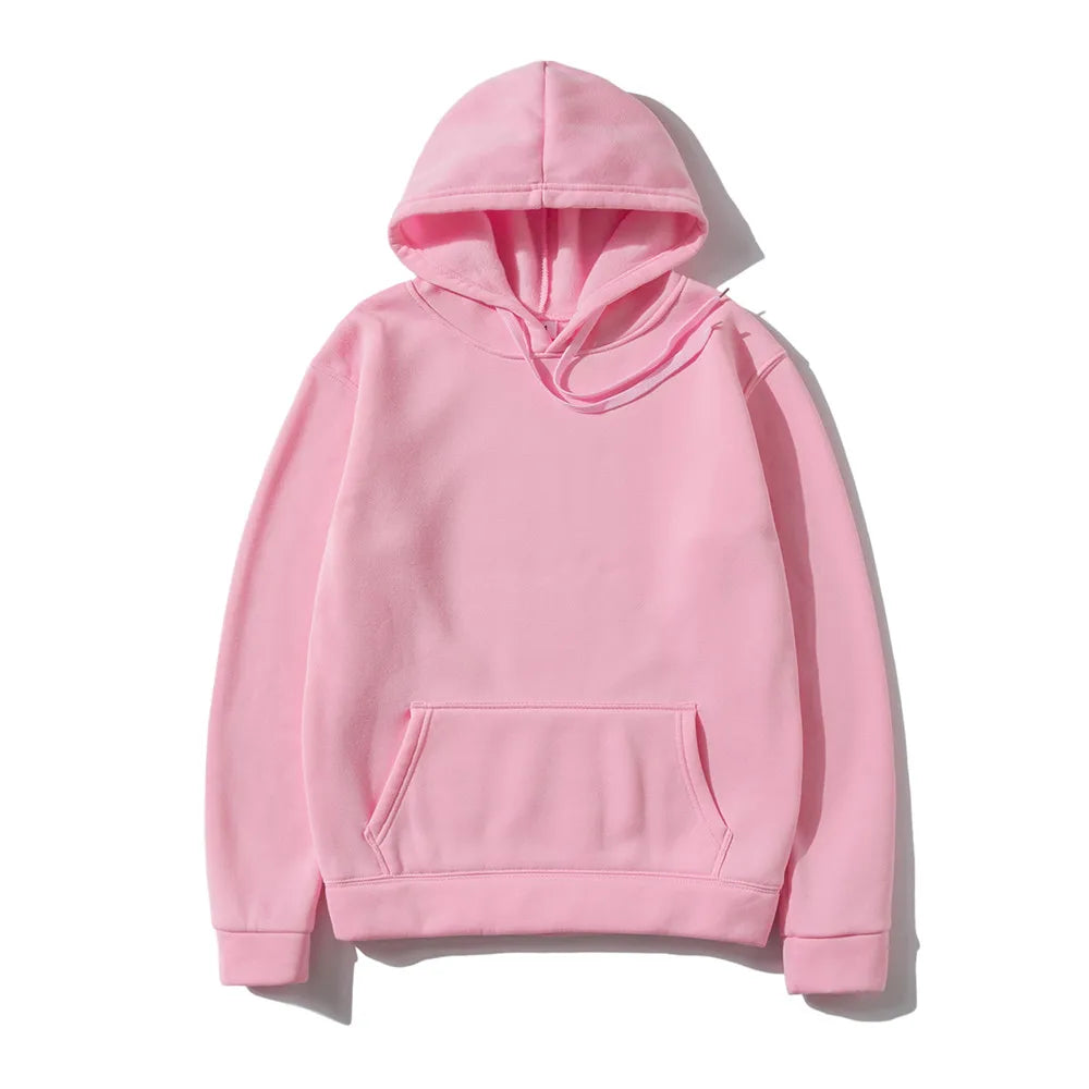 Men Woman Hoodies Sweatshirts Fashion Solid color Red Black Gray Pink Hooded Hip Hop fleece Hoody Mens Brand Hoodie Streetwear - AMAZEALL.STORE