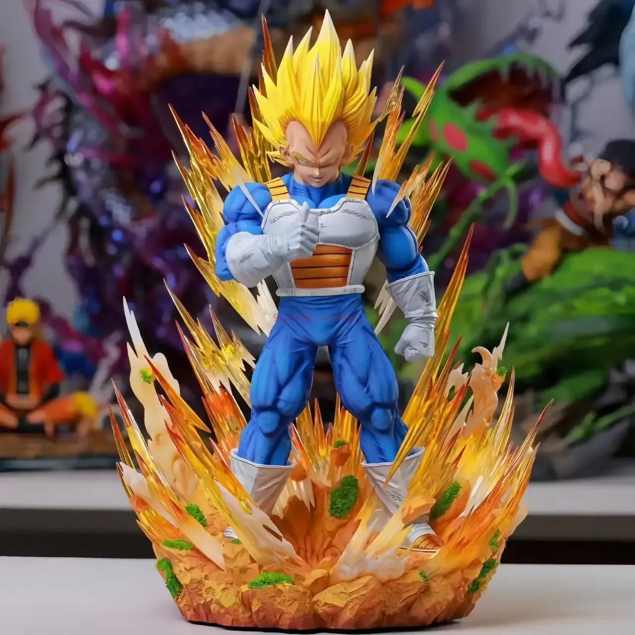 "36cm Dragon Ball GK Model – Super Saiyan Vegeta 1:6 Scale, 14.2-inch Majin Vegeta Large Statue, Room Decor Ornament, Collectible Gift Toy" - AMAZEALL.STORE