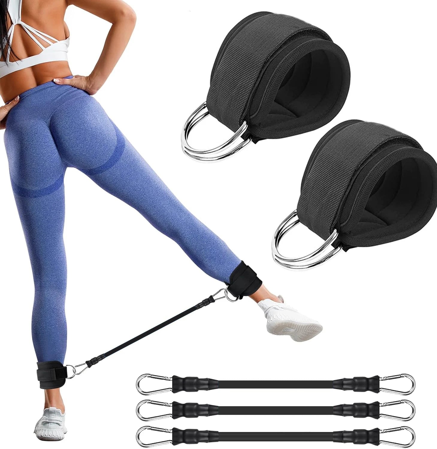 Ankle Resistance Bands with Cuffs - AMAZEALL.STORE