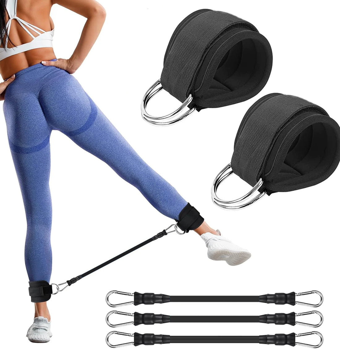 Ankle Resistance Bands with Cuffs - AMAZEALL.STORE