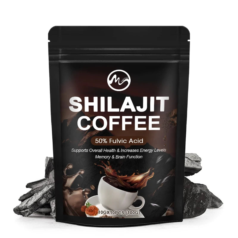 "Minch Pure Himalayan Shilajit Coffee – High Potency for Energy Boost, Immune Support, & Focus with 85+ Trace Minerals for Optimal Health & Wellness" - AMAZEALL.STORE