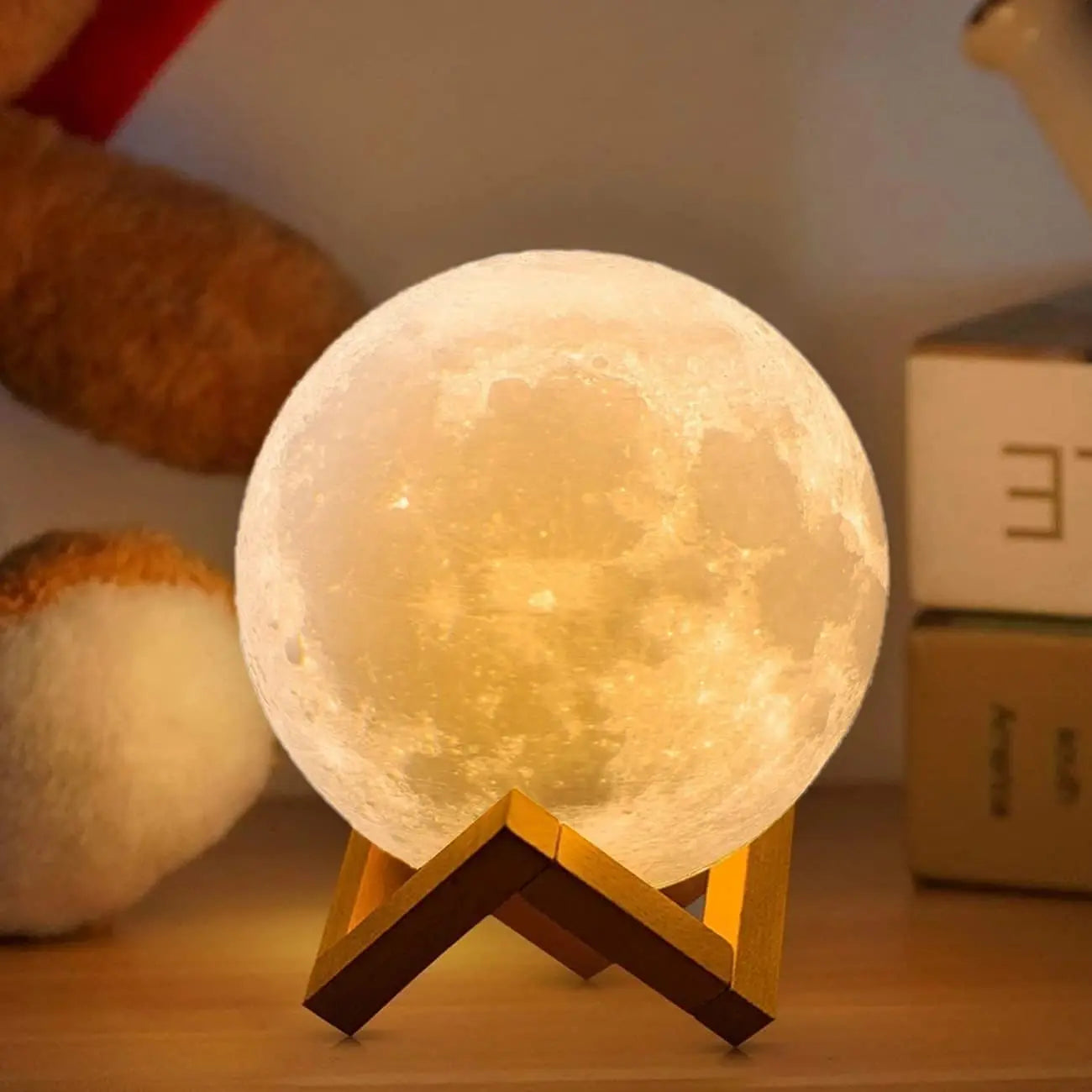 3D Printed Moon Lamp Rechargeable - AMAZEALL.STORE