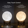 3D Printed Moon Lamp Rechargeable - AMAZEALL.STORE