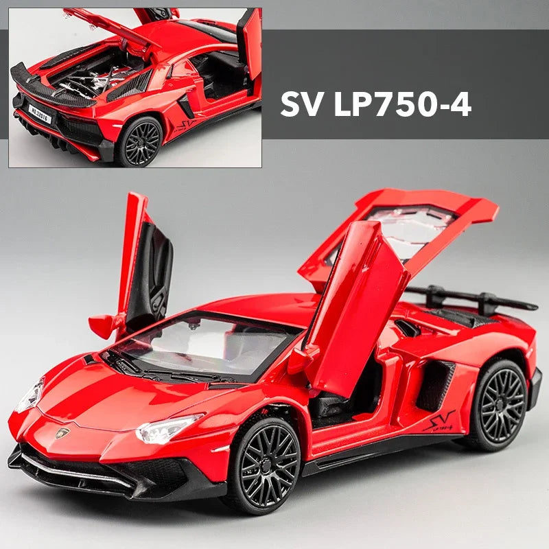 "1:32 LP770 LP750 Lamborghini Alloy Sports Car Model – Diecast Super Racing Car with Sound, Lifting Tail, Hot Wheels, Perfect Gift for Children" - AMAZEALL.STORE