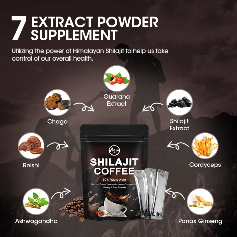 "Minch Pure Himalayan Shilajit Coffee – High Potency for Energy Boost, Immune Support, & Focus with 85+ Trace Minerals for Optimal Health & Wellness" - AMAZEALL.STORE