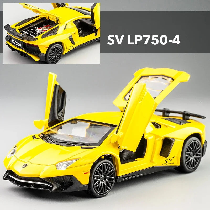 "1:32 LP770 LP750 Lamborghini Alloy Sports Car Model – Diecast Super Racing Car with Sound, Lifting Tail, Hot Wheels, Perfect Gift for Children" - AMAZEALL.STORE