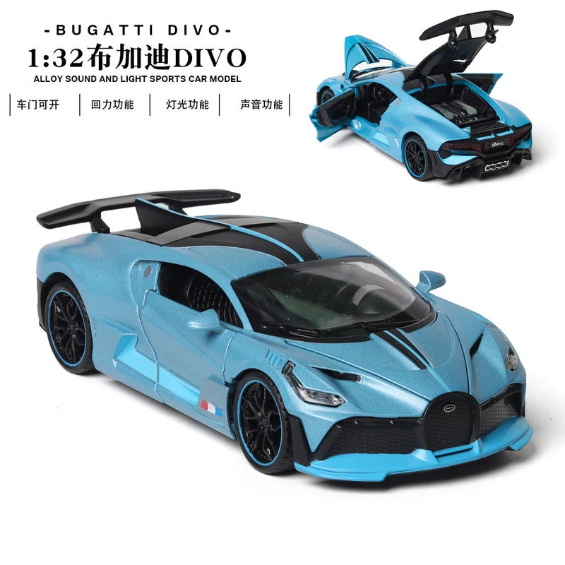 "Free Shipping 1:32 Bugatti Veyron Divo Alloy Car Model – Diecast Toy Vehicle, Perfect for Kids, Boys, and Collectors, Great Gift for Children" - AMAZEALL.STORE