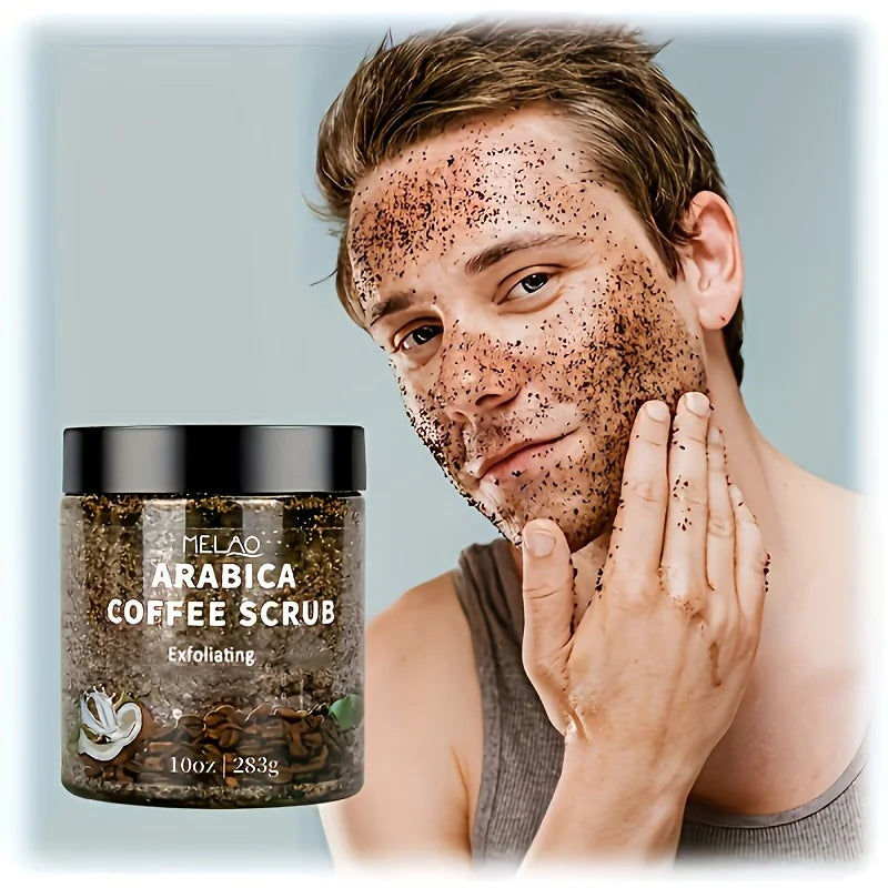 "MELAO Arabica Coffee Scrub – All-Natural Exfoliating Body Scrub with Dead Sea Salt for Skin Care & Moisturizing Benefits" - AMAZEALL.STORE