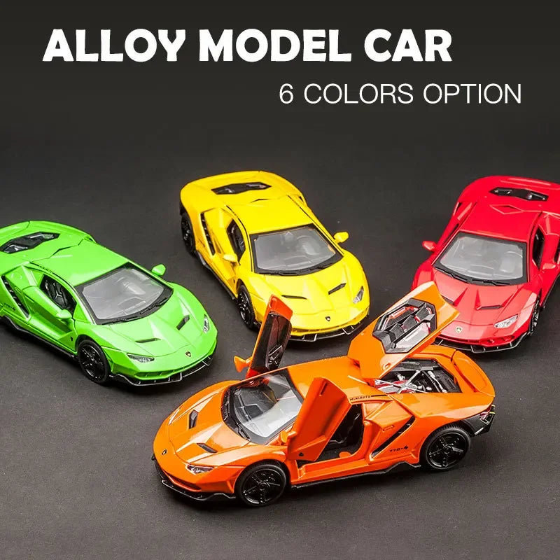 "1:32 LP770 LP750 Lamborghini Alloy Sports Car Model – Diecast Super Racing Car with Sound, Lifting Tail, Hot Wheels, Perfect Gift for Children" - AMAZEALL.STORE