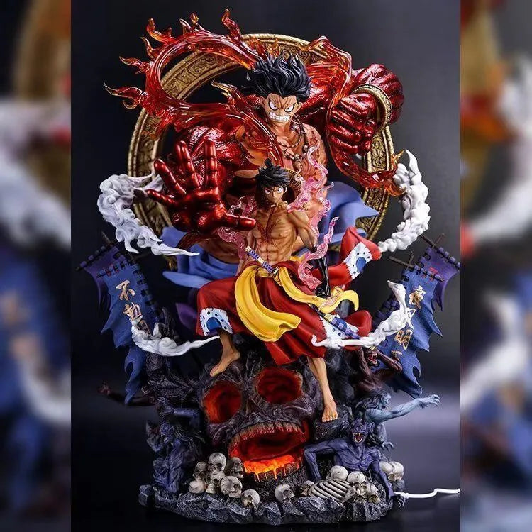 "One Piece Fudo King Luffy – King of Thieves & Kingdom of Pirates, Sakura Ghost Island Luffy Collectible Model, Limited Edition Figurine" - AMAZEALL.STORE