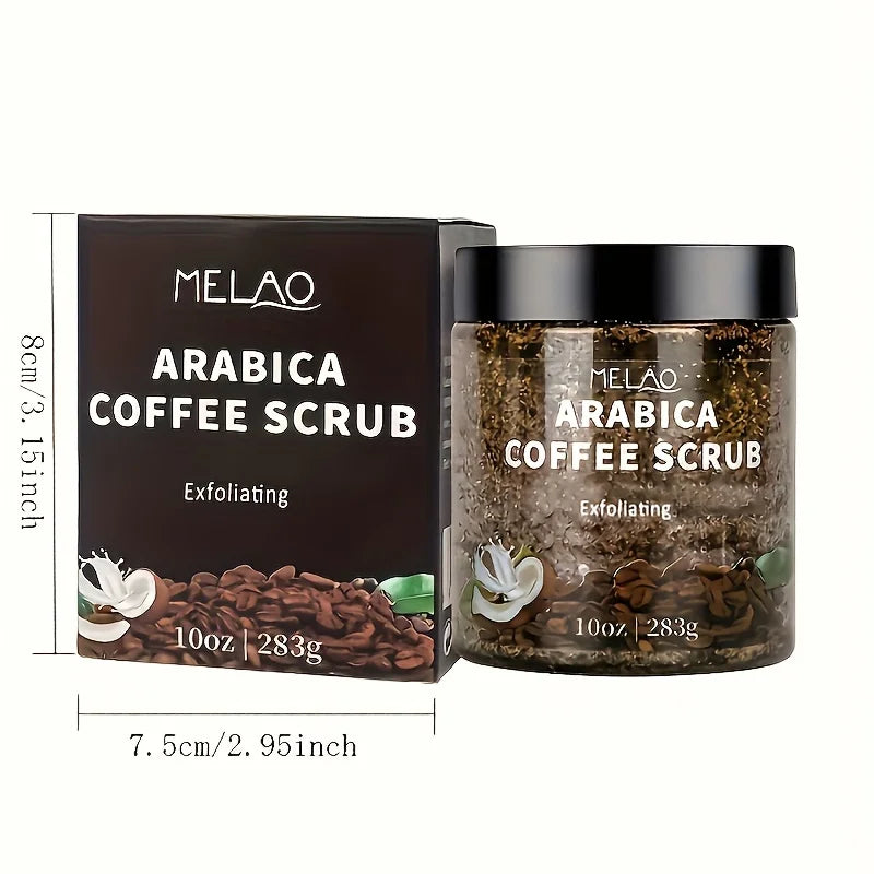 "MELAO Arabica Coffee Scrub – All-Natural Exfoliating Body Scrub with Dead Sea Salt for Skin Care & Moisturizing Benefits" - AMAZEALL.STORE