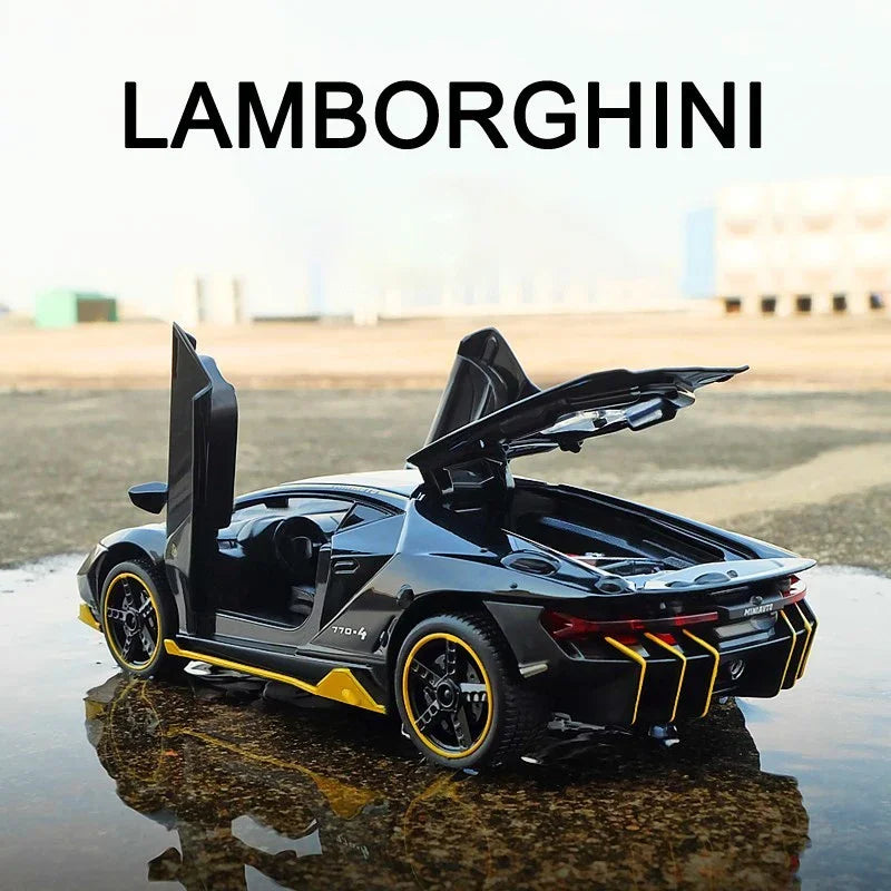 "1:32 LP770 LP750 Lamborghini Alloy Sports Car Model – Diecast Super Racing Car with Sound, Lifting Tail, Hot Wheels, Perfect Gift for Children" - AMAZEALL.STORE