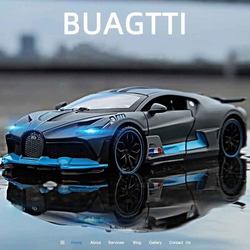 "Free Shipping 1:32 Bugatti Veyron Divo Alloy Car Model – Diecast Toy Vehicle, Perfect for Kids, Boys, and Collectors, Great Gift for Children" - AMAZEALL.STORE