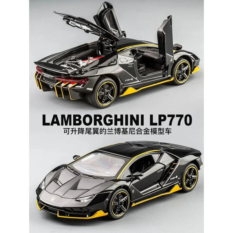 "1:32 LP770 LP750 Lamborghini Alloy Sports Car Model – Diecast Super Racing Car with Sound, Lifting Tail, Hot Wheels, Perfect Gift for Children" - AMAZEALL.STORE