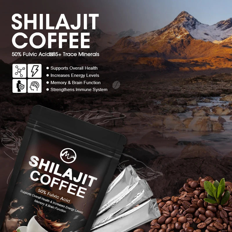 "Minch Pure Himalayan Shilajit Coffee – High Potency for Energy Boost, Immune Support, & Focus with 85+ Trace Minerals for Optimal Health & Wellness" - AMAZEALL.STORE