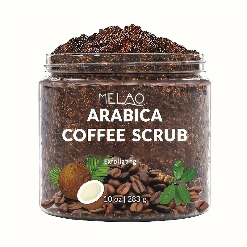 "MELAO Arabica Coffee Scrub – All-Natural Exfoliating Body Scrub with Dead Sea Salt for Skin Care & Moisturizing Benefits" - AMAZEALL.STORE