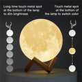 3D Printed Moon Lamp Rechargeable - AMAZEALL.STORE