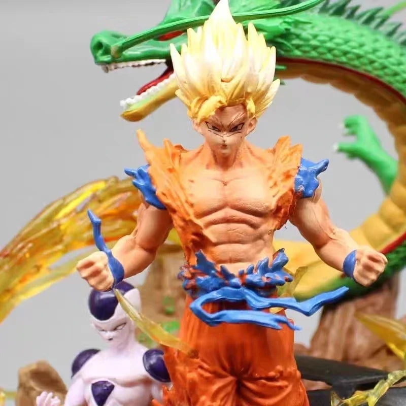 "23cm Dragon Ball Z Figures – Son Goku, Frieza, and Shenron Action Figure Models, Super Saiyan PVC Statue, Collectible Doll for Fans & Gift Ideas" - AMAZEALL.STORE