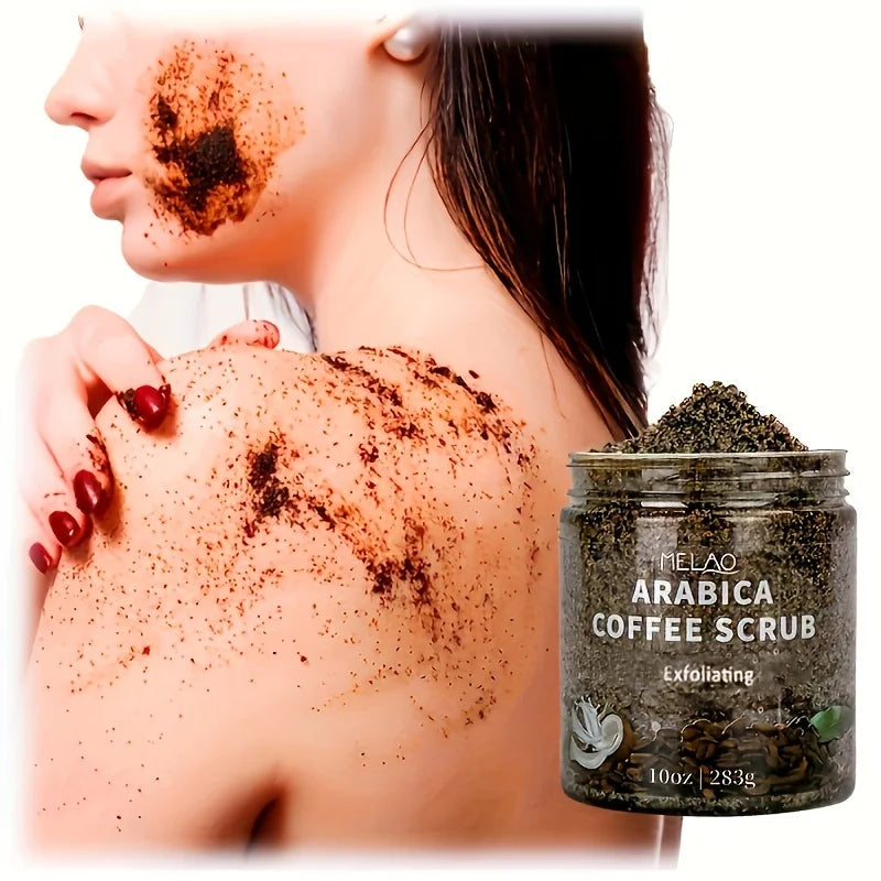 "MELAO Arabica Coffee Scrub – All-Natural Exfoliating Body Scrub with Dead Sea Salt for Skin Care & Moisturizing Benefits" - AMAZEALL.STORE