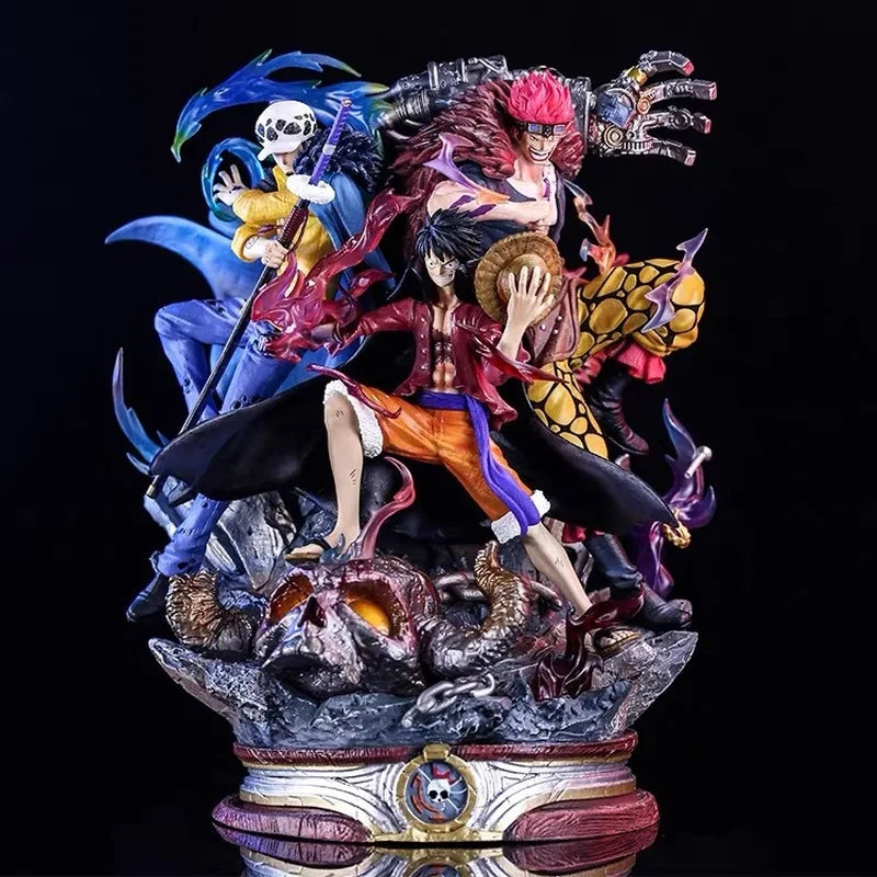 "One Piece Battle of Onigashima Supernova Figures – Straw Hat Luffy, Kid, and Law Action Models, Anime Character Scenes, Perfect Gift Toy Collection" - AMAZEALL.STORE