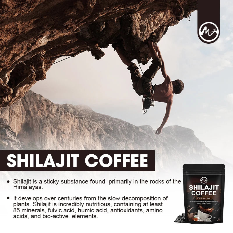 "Minch Pure Himalayan Shilajit Coffee – High Potency for Energy Boost, Immune Support, & Focus with 85+ Trace Minerals for Optimal Health & Wellness" - AMAZEALL.STORE