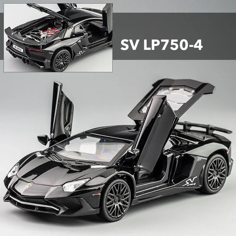 "1:32 LP770 LP750 Lamborghini Alloy Sports Car Model – Diecast Super Racing Car with Sound, Lifting Tail, Hot Wheels, Perfect Gift for Children" - AMAZEALL.STORE