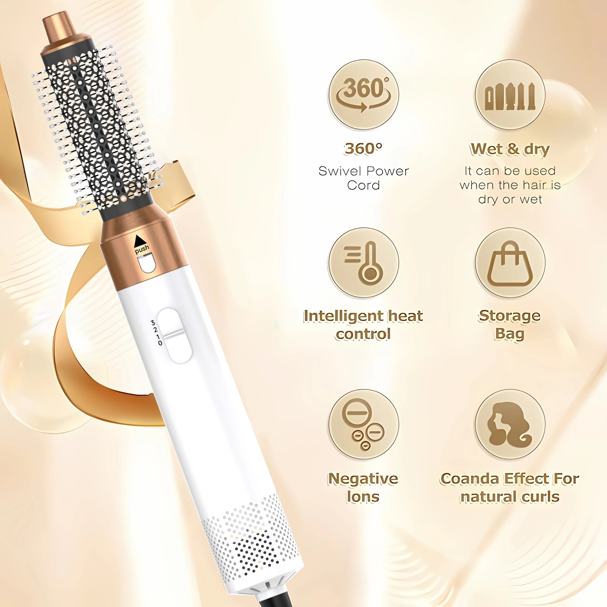 5-in-1 Hot Air Styler Comb - AMAZEALL.STORE