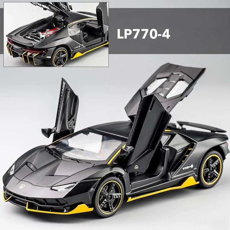 "1:32 LP770 LP750 Lamborghini Alloy Sports Car Model – Diecast Super Racing Car with Sound, Lifting Tail, Hot Wheels, Perfect Gift for Children" - AMAZEALL.STORE