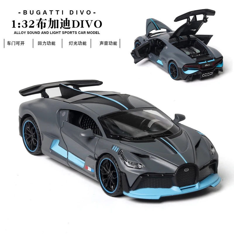 "Free Shipping 1:32 Bugatti Veyron Divo Alloy Car Model – Diecast Toy Vehicle, Perfect for Kids, Boys, and Collectors, Great Gift for Children" - AMAZEALL.STORE