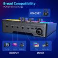 FIFINE 4-Channel RGB Gaming Audio Mixer with XLR Mic Interface - AMAZEALL.STORE