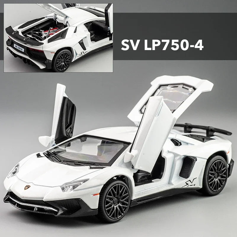 "1:32 LP770 LP750 Lamborghini Alloy Sports Car Model – Diecast Super Racing Car with Sound, Lifting Tail, Hot Wheels, Perfect Gift for Children" - AMAZEALL.STORE