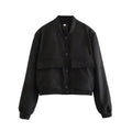 TRAF Women's Bomber Jacket - AMAZEALL.STORE