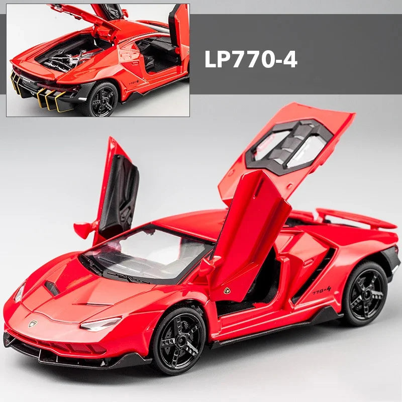 "1:32 LP770 LP750 Lamborghini Alloy Sports Car Model – Diecast Super Racing Car with Sound, Lifting Tail, Hot Wheels, Perfect Gift for Children" - AMAZEALL.STORE