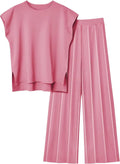 Ice Silk Tank Top & Wide-Leg Pants Summer Outfit - AMAZEALL.STORE